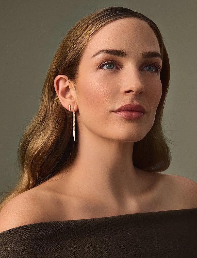 Julie Sandlau - Grace Chain Earring - hängande örhängen - gold - 0