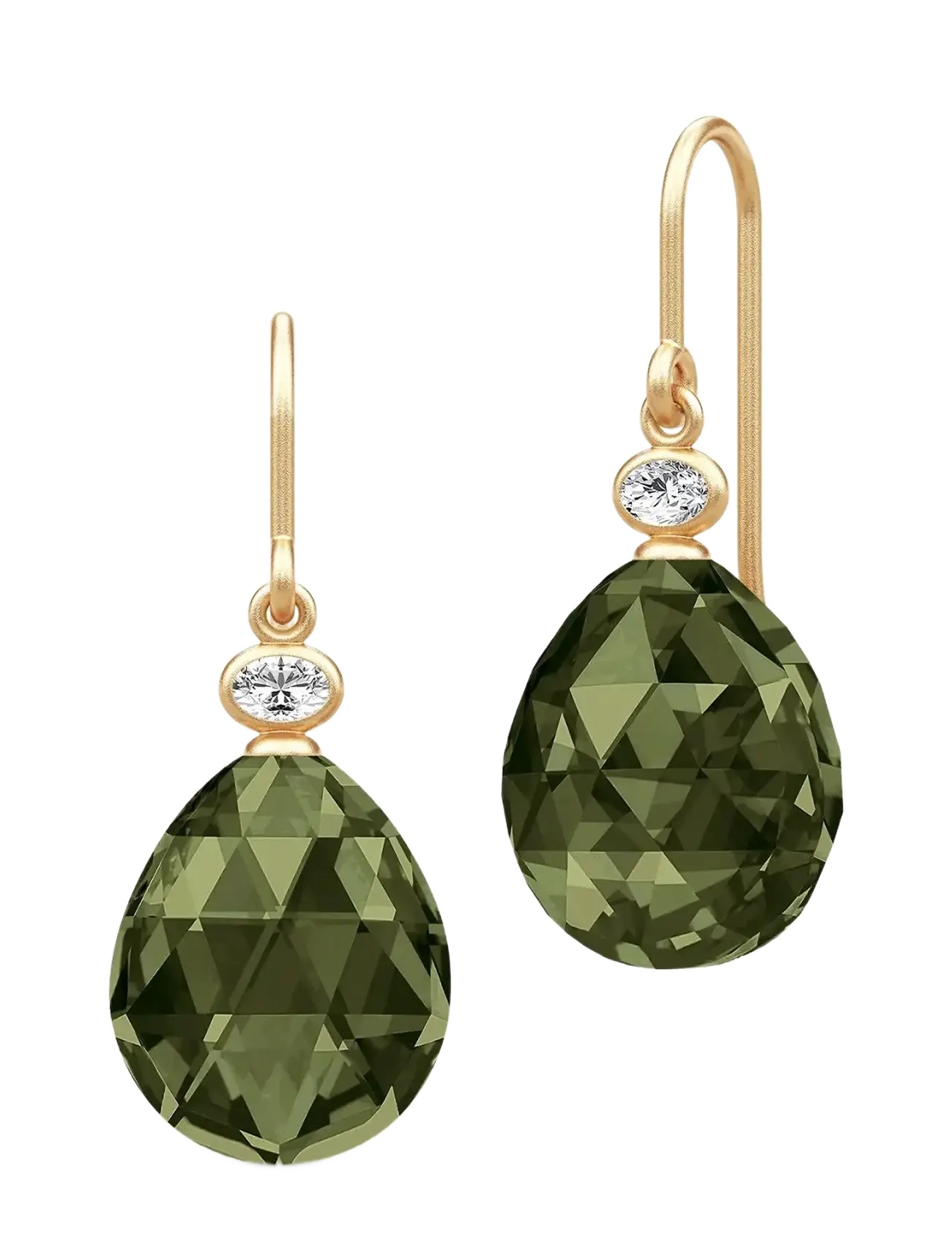 Julie Sandlau Ofelia Earrings - Schmuck - OLIVE GREEN / gold