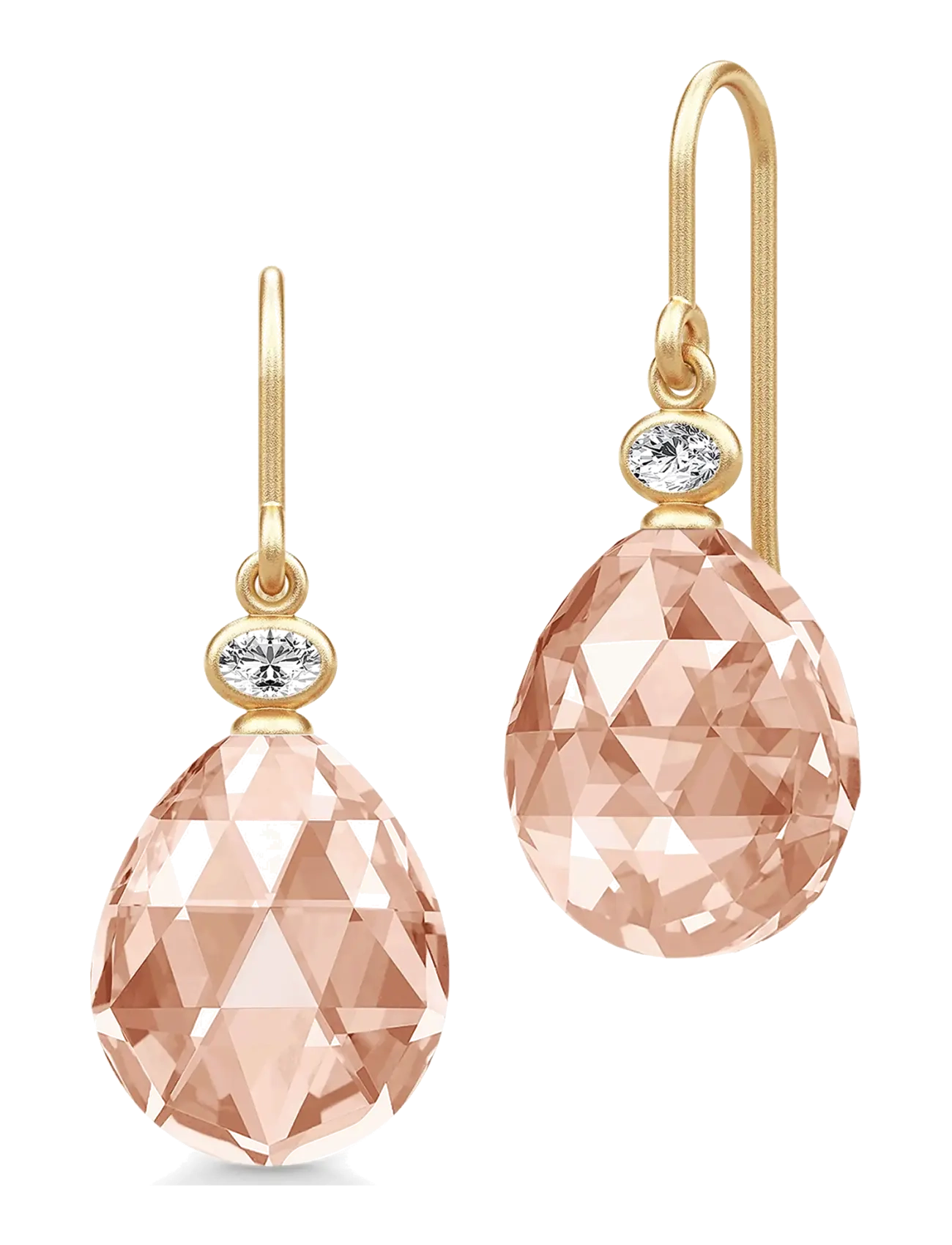 Julie Sandlau Ofelia Earrings - Julie Sandlau - PEACH MORGANITE CRYSTAL / coral