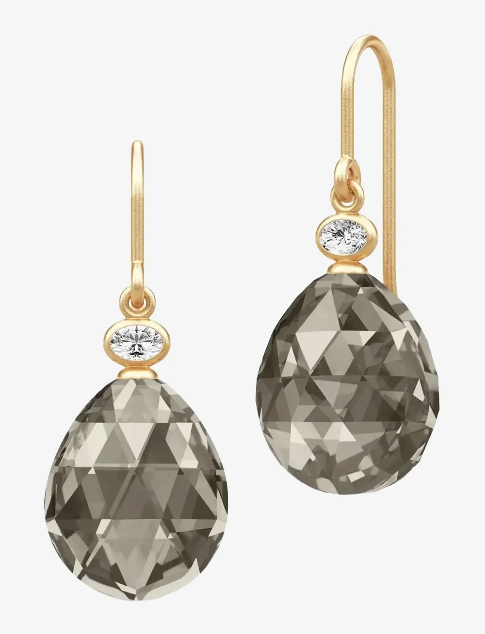 Julie Sandlau - Ofelia Earrings - hängande örhängen - smokey - 0