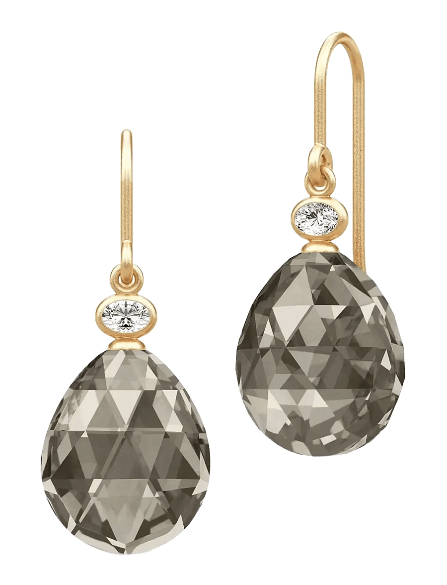 Julie Sandlau - Ofelia Earrings - boucles d'oreilles pendantes - smokey - 0