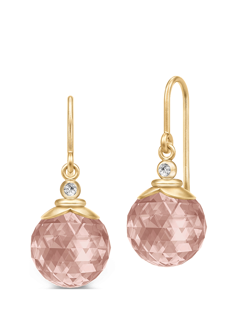 Julie Sandlau - Berry Earring - boucles d'oreilles pendantes - turmalin rose - 0