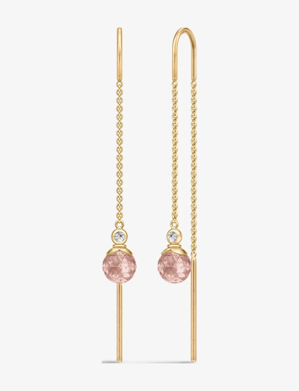 Julie Sandlau - Berry Chain Earring - hängande örhängen - turmalin rose - 0