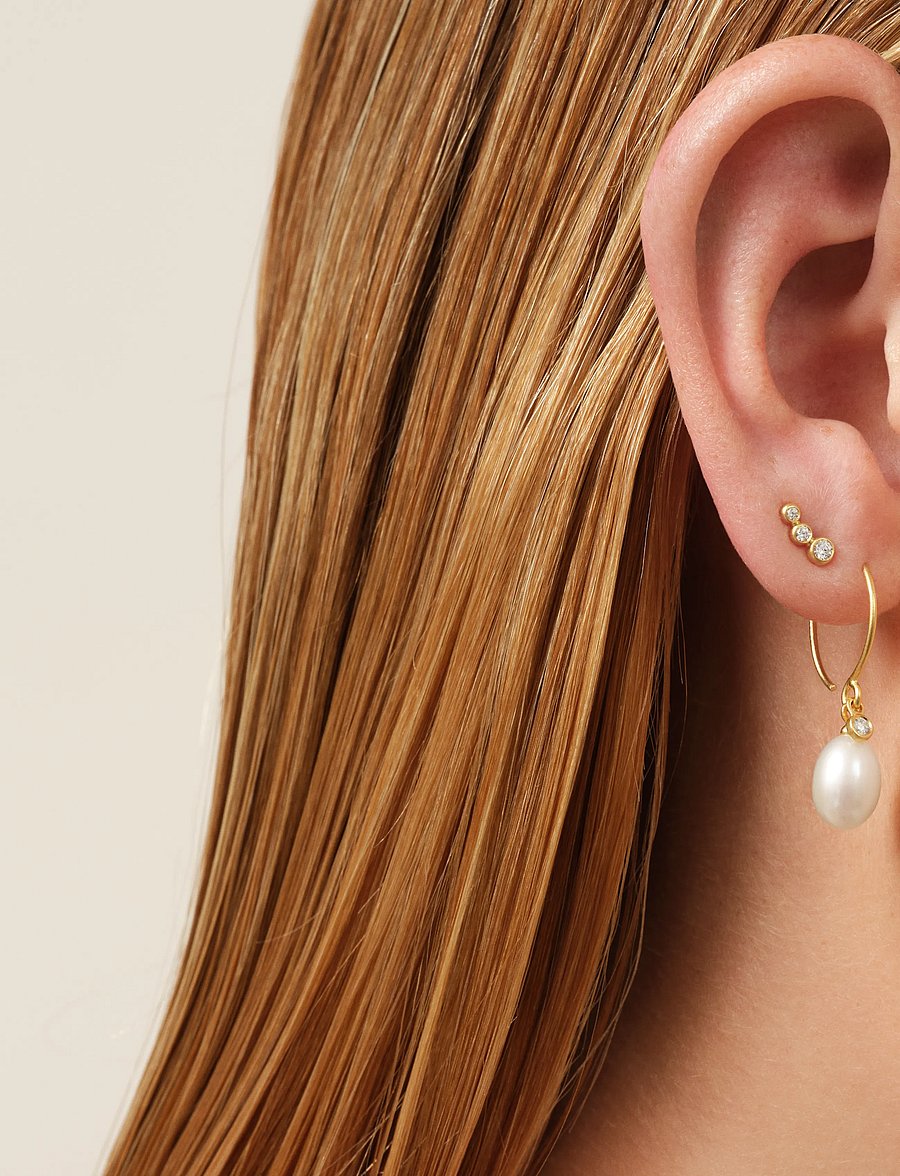 Julie Sandlau - June Earrings - ohrhänger - white pearl - 0