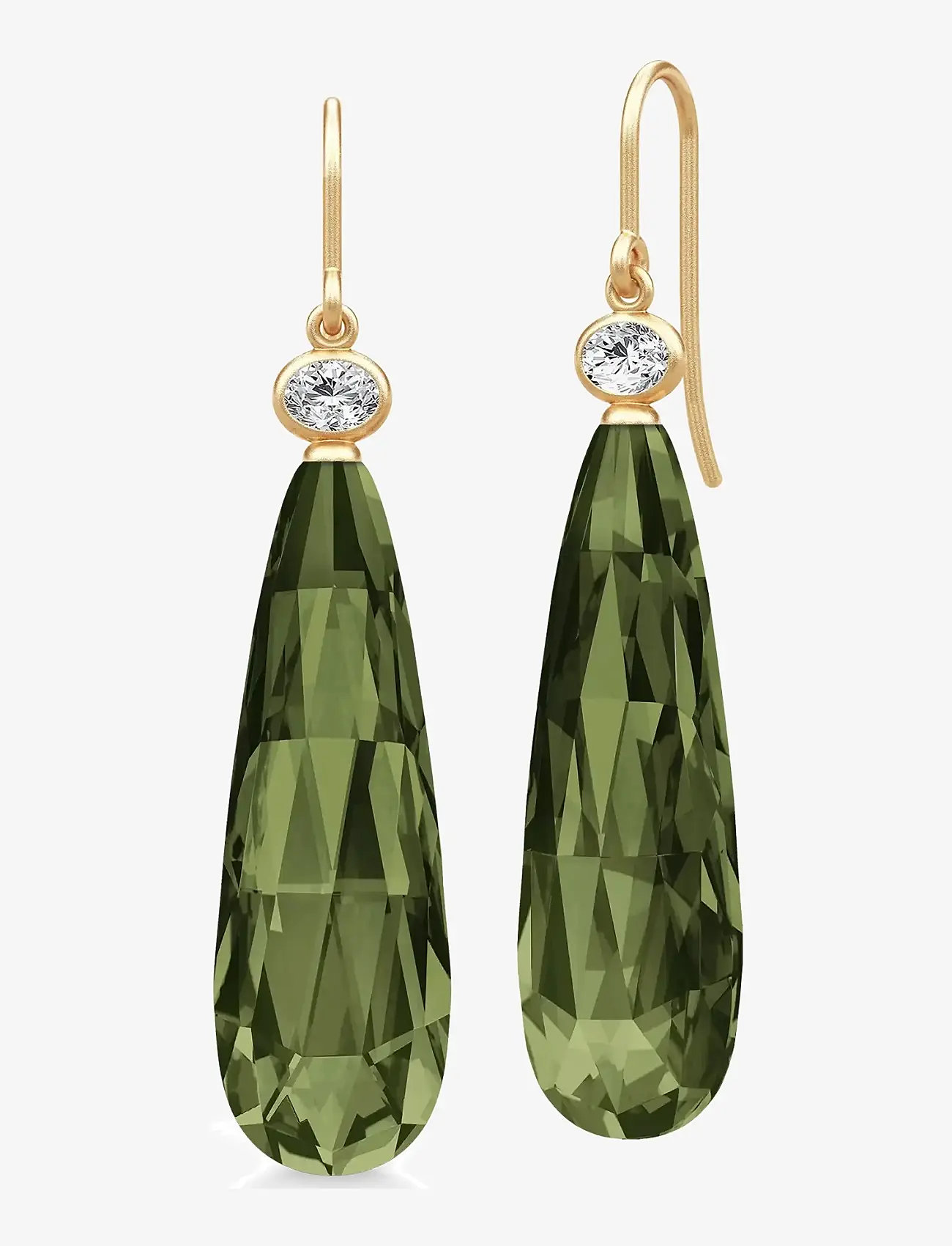 Julie Sandlau - Ofelia Drop Earrings - ohrhänger - olive green - 0