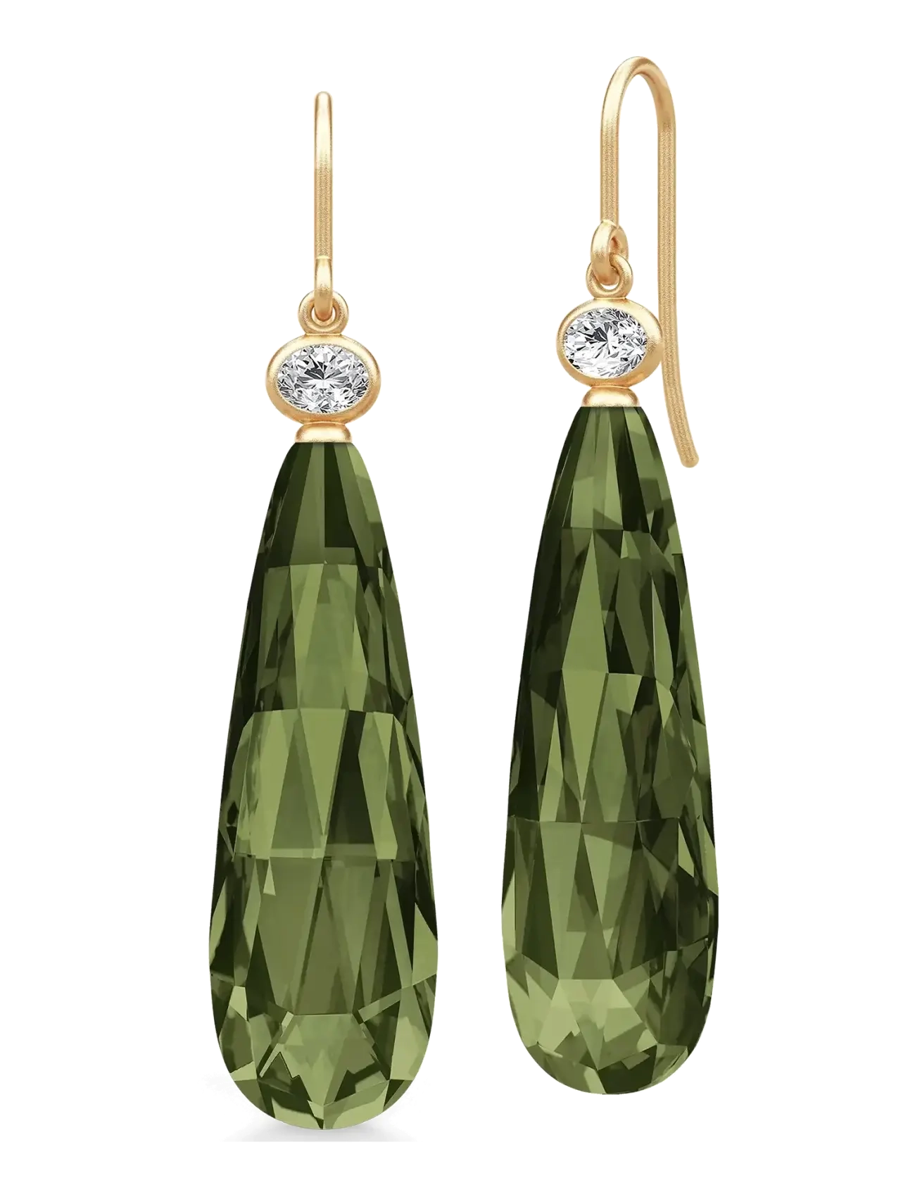 Julie Sandlau Ofelia Drop Earrings - Julie Sandlau - OLIVE GREEN / gold