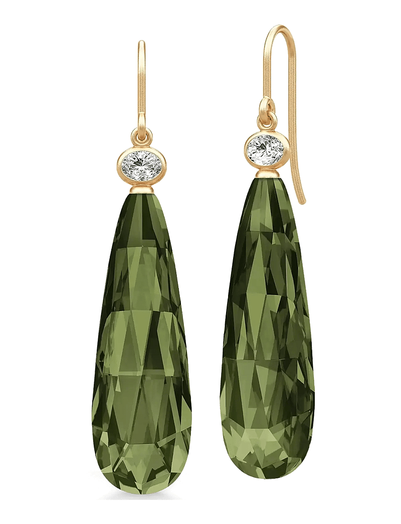 Julie Sandlau - Ofelia Drop Earrings - ohrhänger - olive green - 0