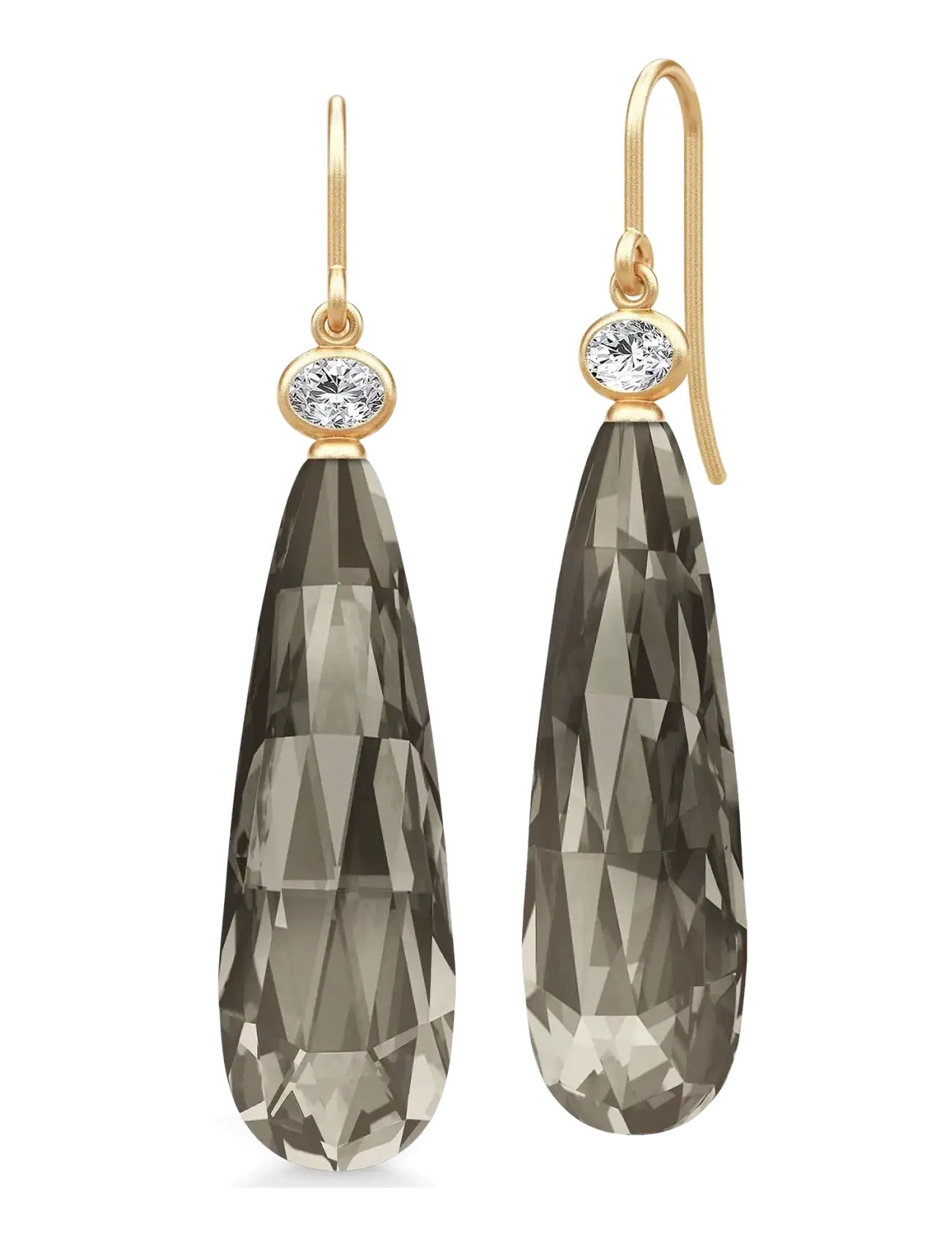 Julie Sandlau - Ofelia Drop Earrings - rippuvad kõrvarõngad - smokey - 1