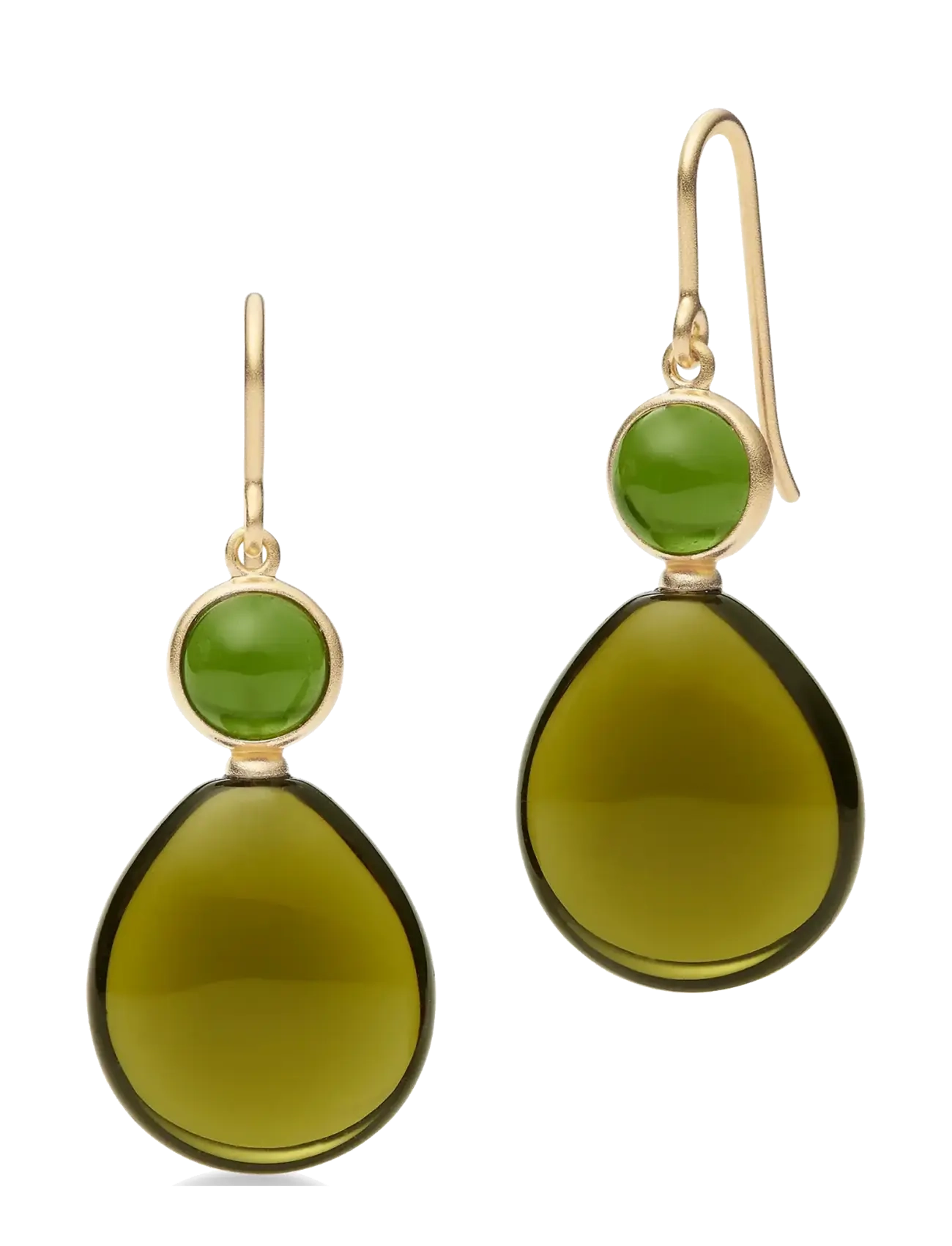 Julie Sandlau Prime Drop Earrings - Basics - MOSS GREEN & OLIVE / khaki/green