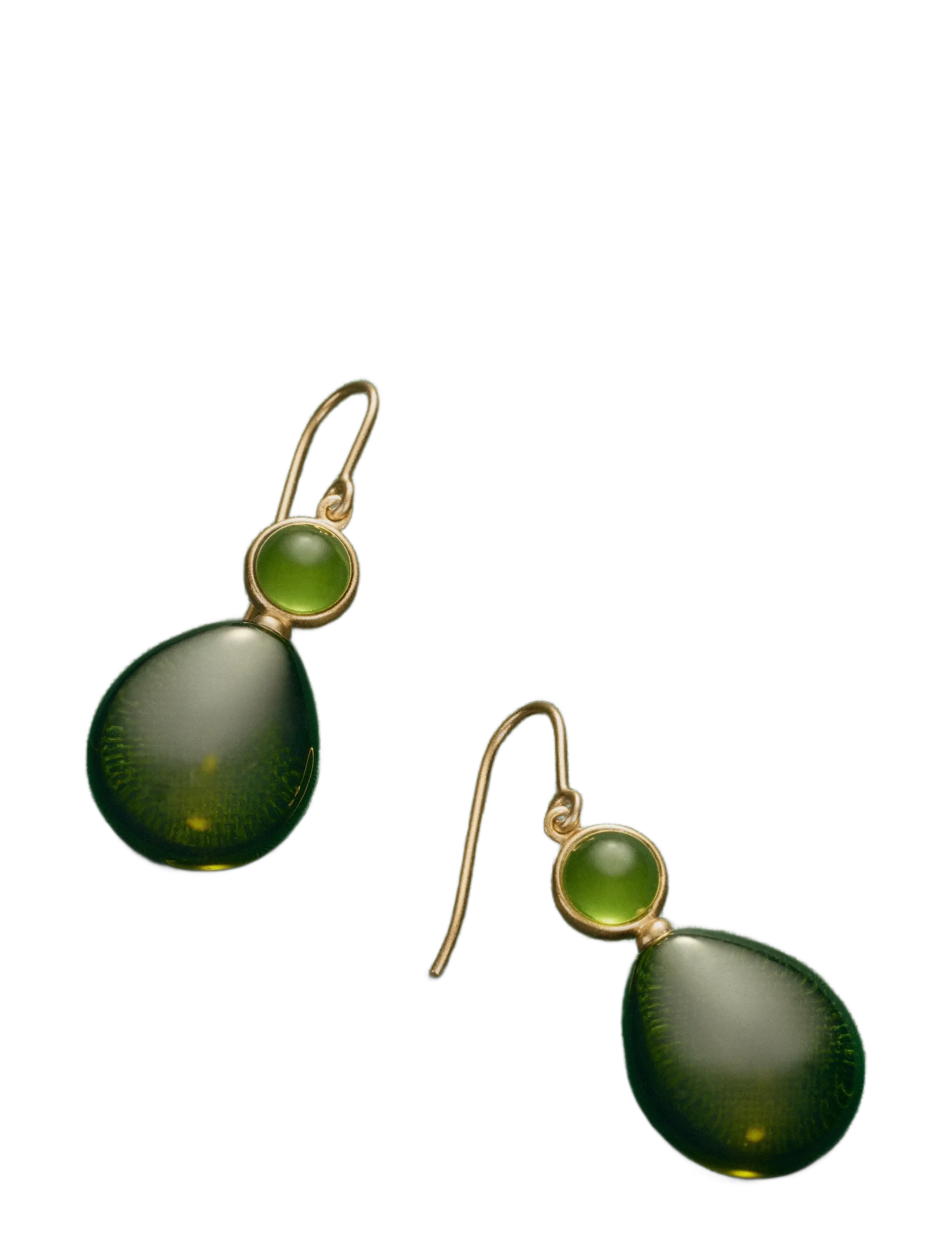 Julie Sandlau - Prime Drop Earrings - pendant earrings - moss green & olive - 2