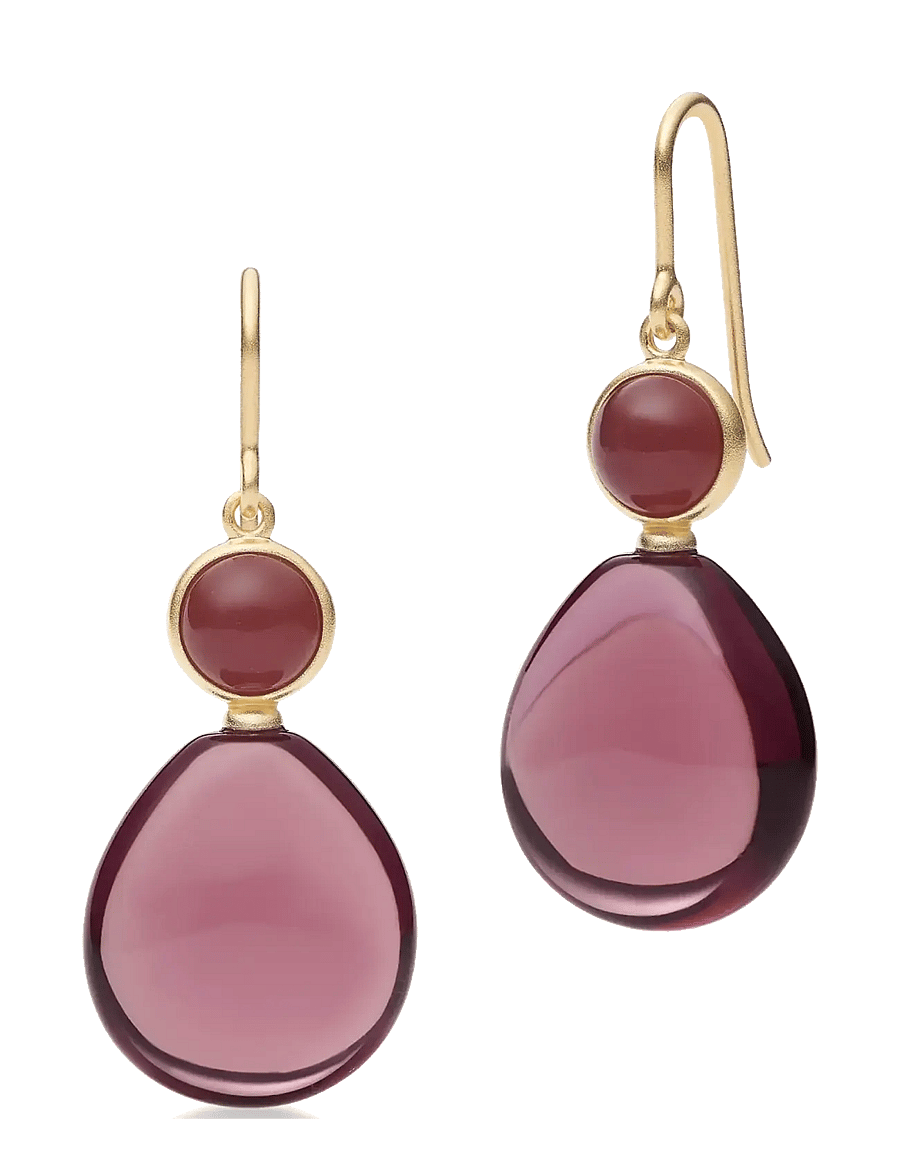 Julie Sandlau - Prime Drop Earrings - ohrhänger - rhodlite - 1