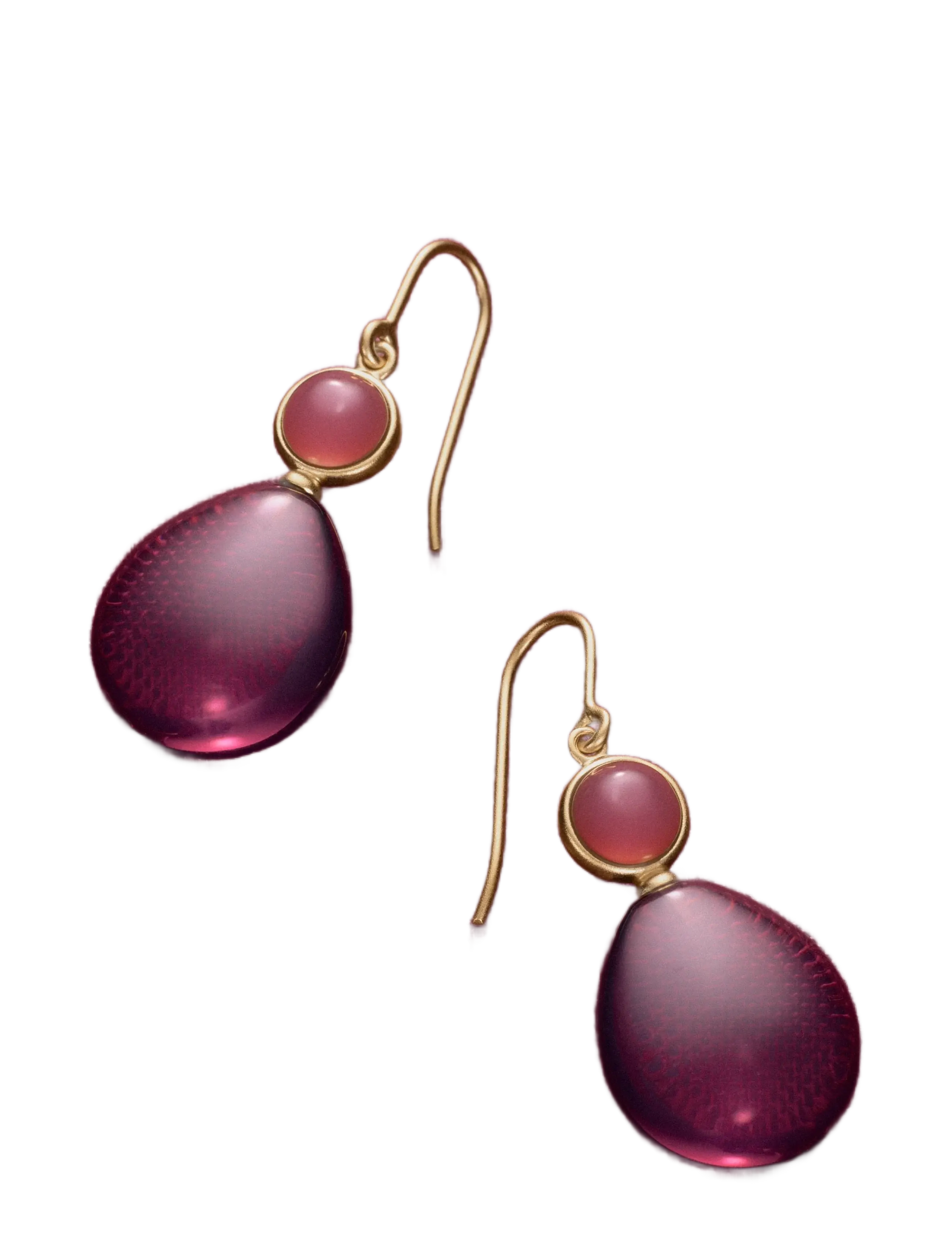 Julie Sandlau - Prime Drop Earrings - pendant earrings - rhodlite - 2