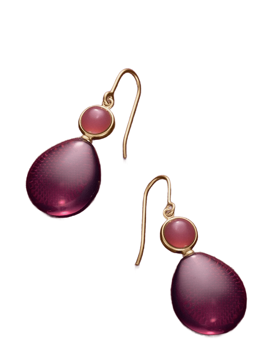 Julie Sandlau - Prime Drop Earrings - ohrhänger - rhodlite - 2