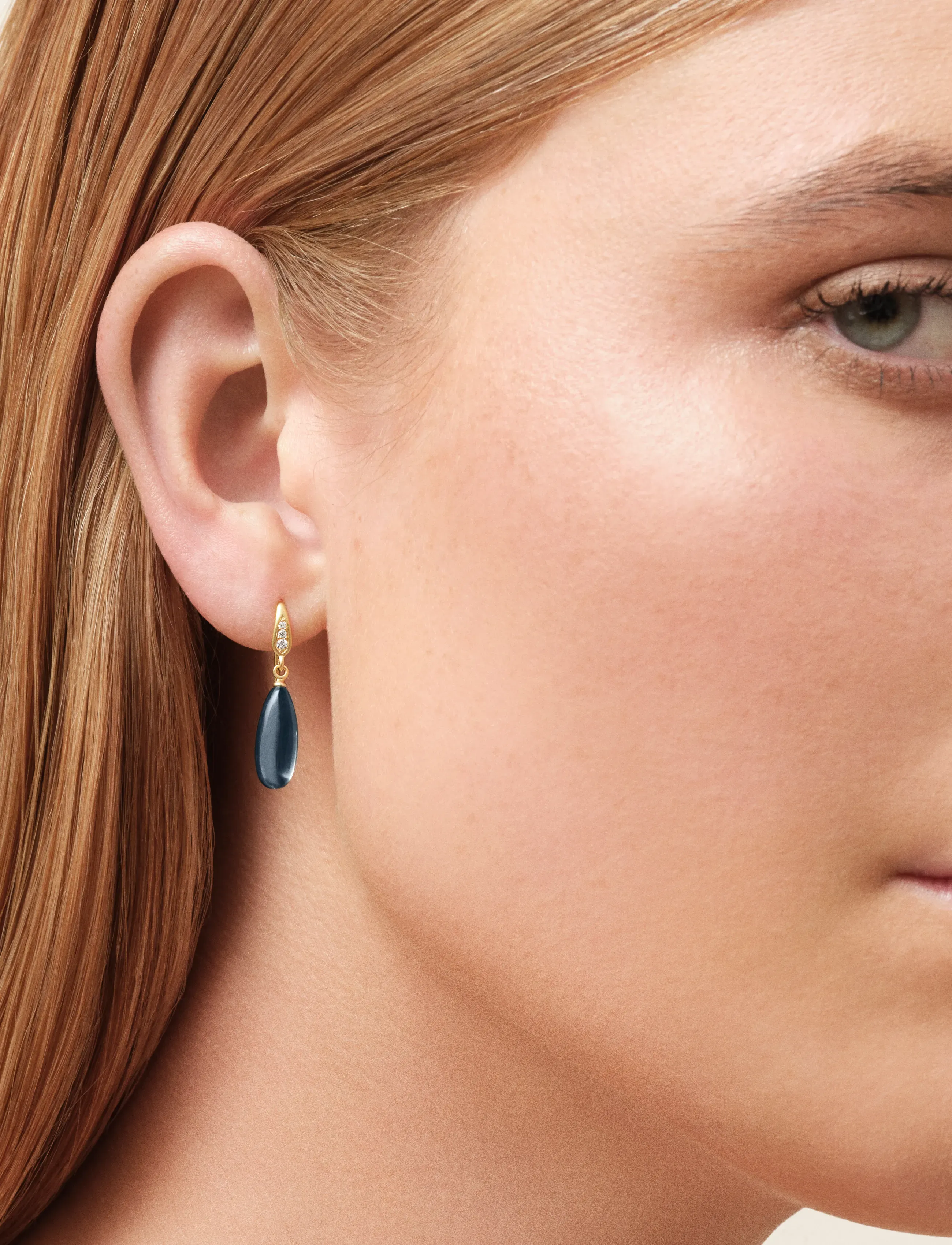 Julie Sandlau - Fay Earrings - pendant earrings - midnight blue - 0