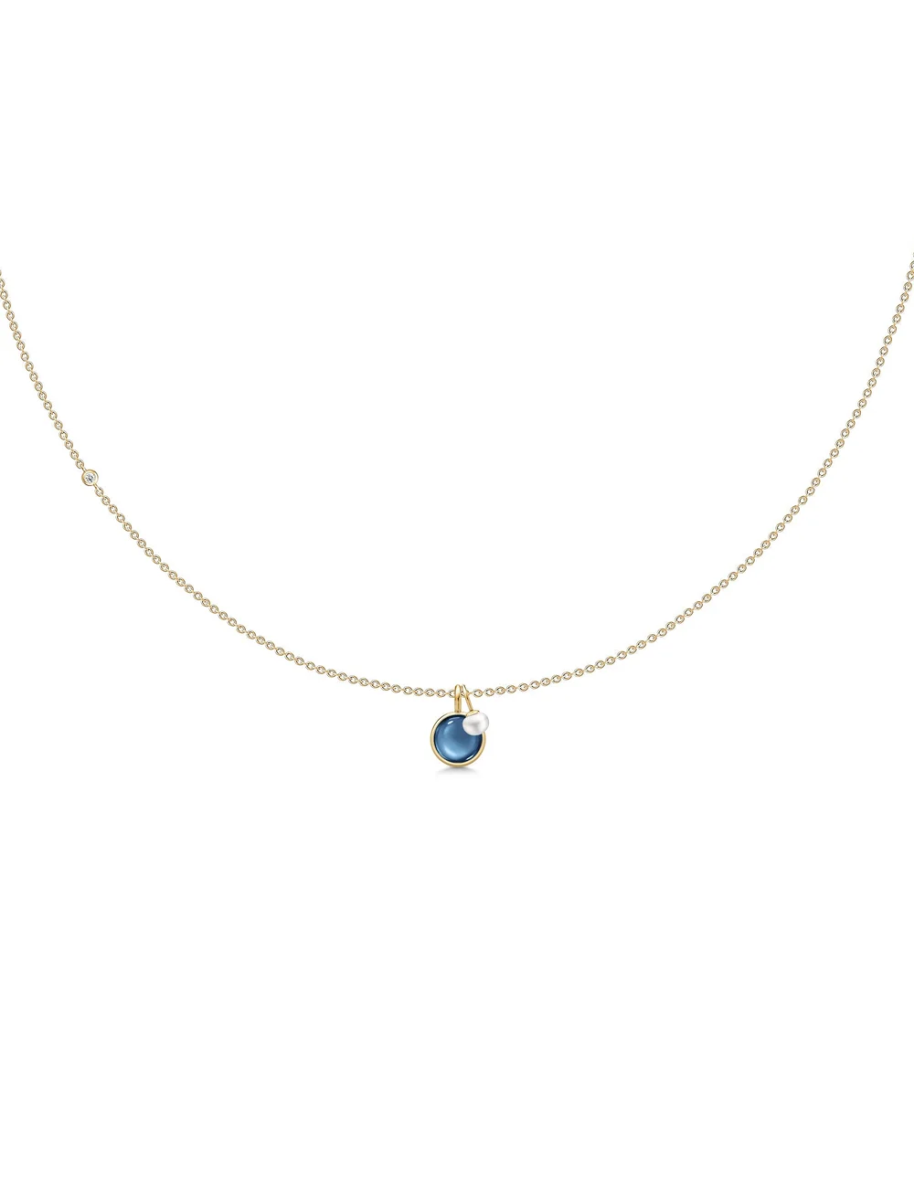 Julie Sandlau - Prime pendant - Gold - hängen & berlocker - blue - 0