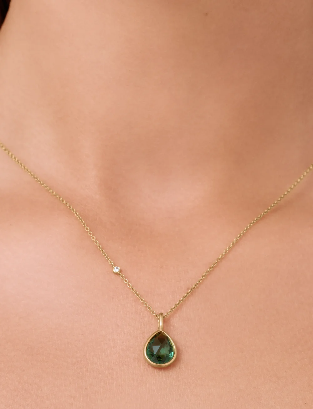 Julie Sandlau - Lea Pendant - vedhæng - turmalin - 0