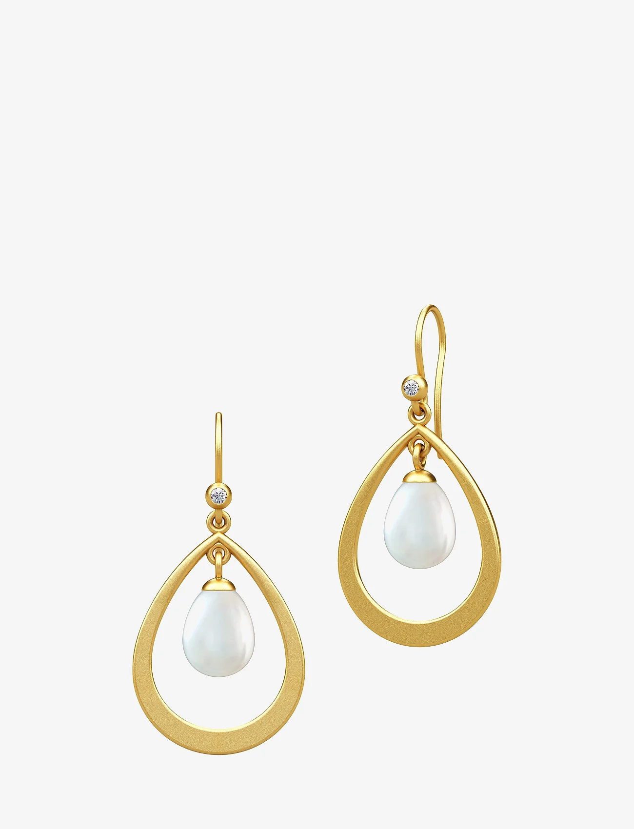 Julie Sandlau Afrodite Droplet Earrings - Fashion Trends - PEARL WHITE / gold