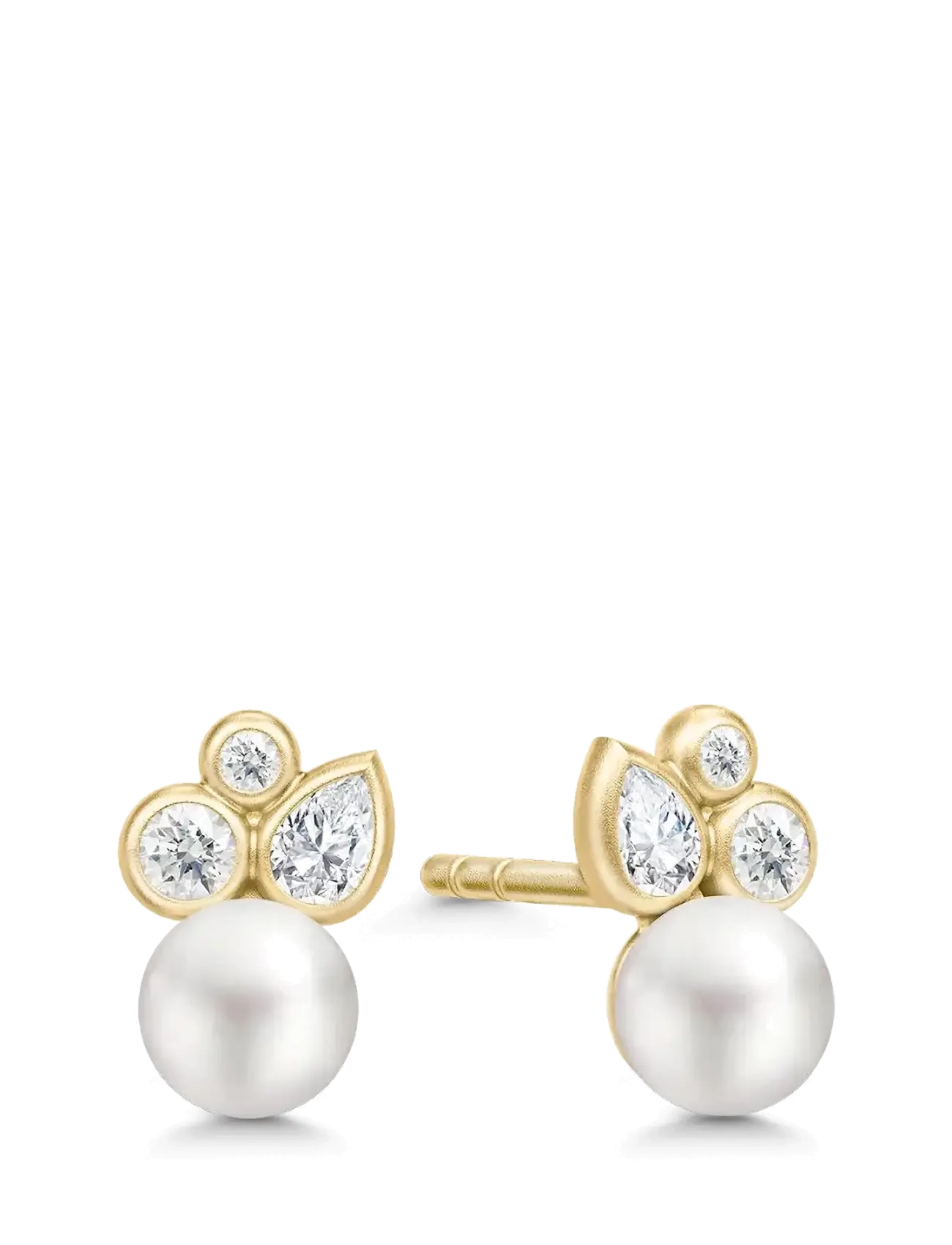 Julie Sandlau Tasha Earstuds - Julie Sandlau - WHITE PEARL / gold