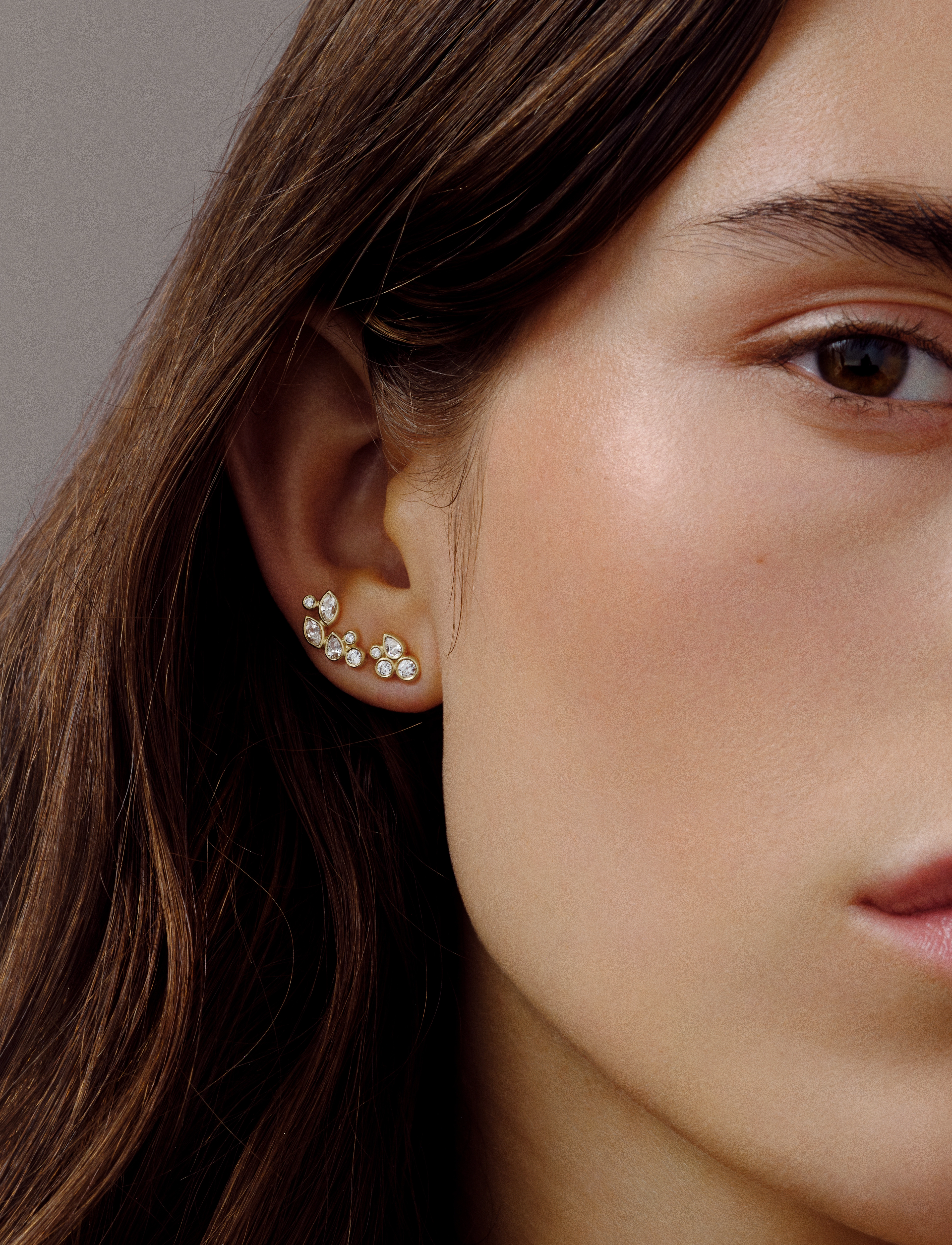 Julie Sandlau Treasure Mini Earstuds, One Size, Earrings, Gold - Studs, Frauen