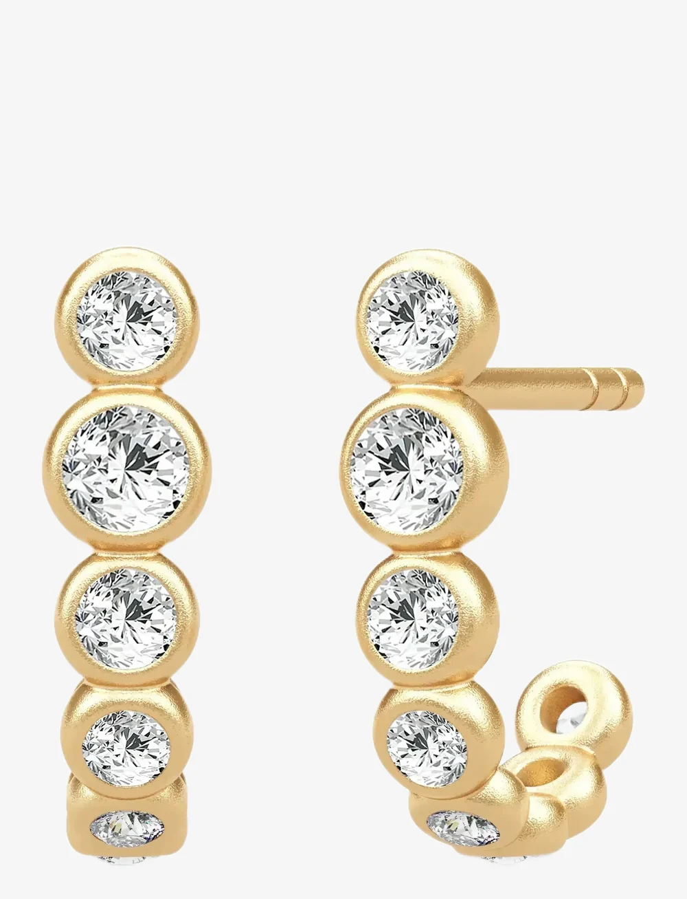 Julie Sandlau - Grace Curve Earstud - creoler & hoops - gold - 1