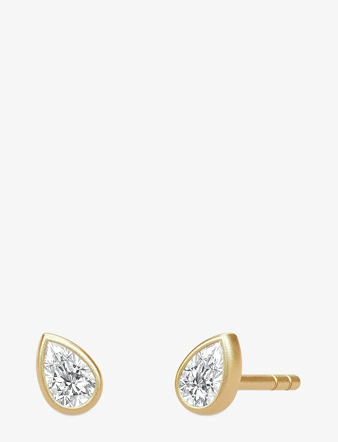 Julie Sandlau - White Wisteria Drop Earstud - Ørestikker - gold - 1