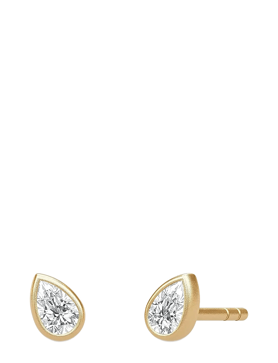 Julie Sandlau - White Wisteria Drop Earstud - veriamieji auskarai - gold - 1