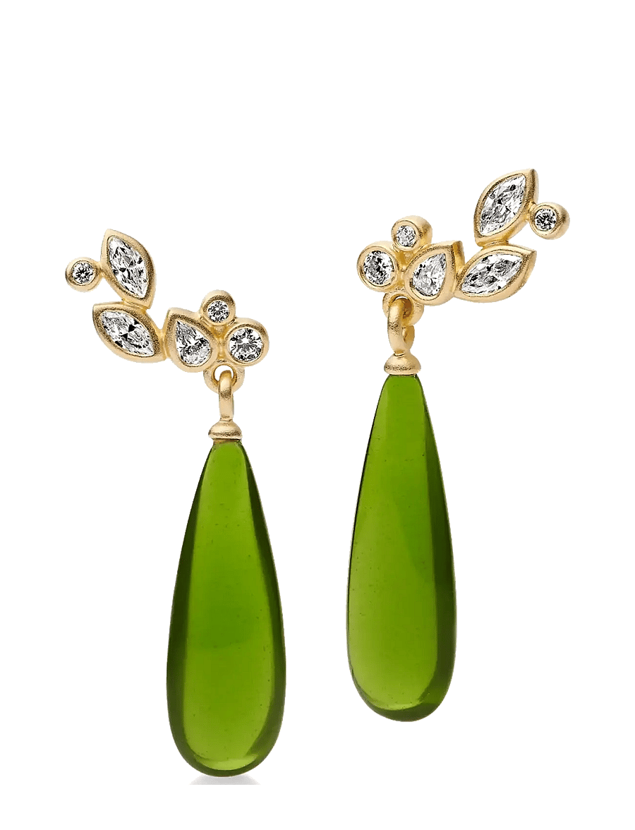 Julie Sandlau - Treasure Drop Earrings - ohrhänger - moss green - 1