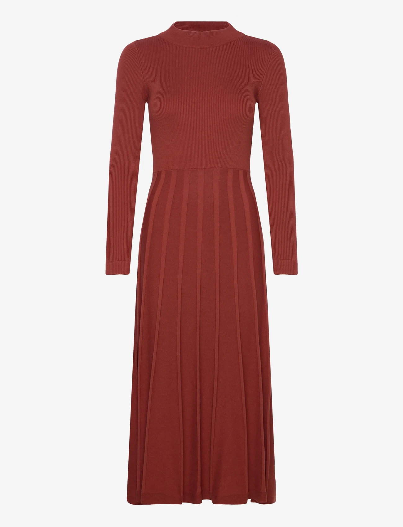 Jumperfabriken - Joanne Dress Rust - knitted dresses - rust - 0