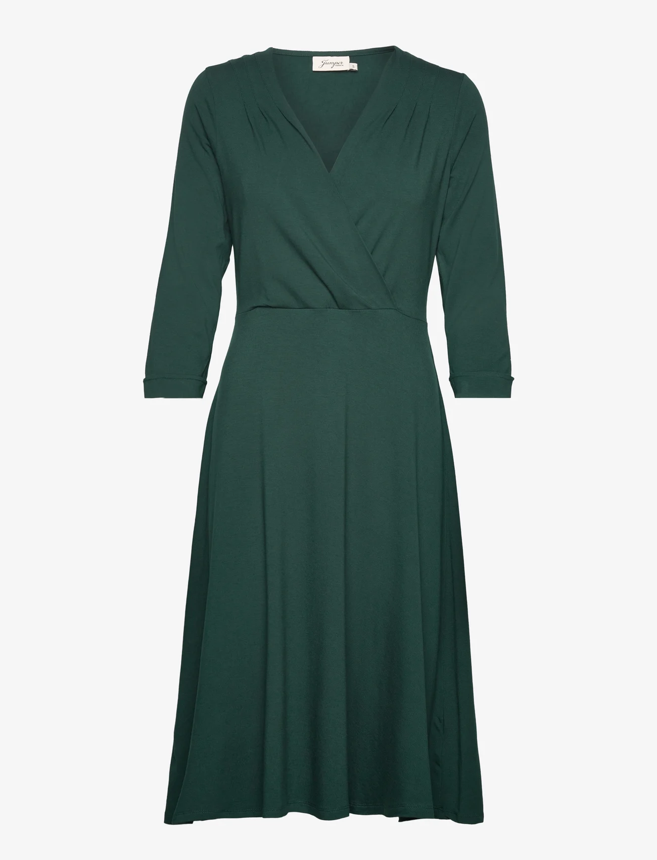 Jumperfabriken - Kate dress Darkgreen - wrap dresses - darkgreen - 0