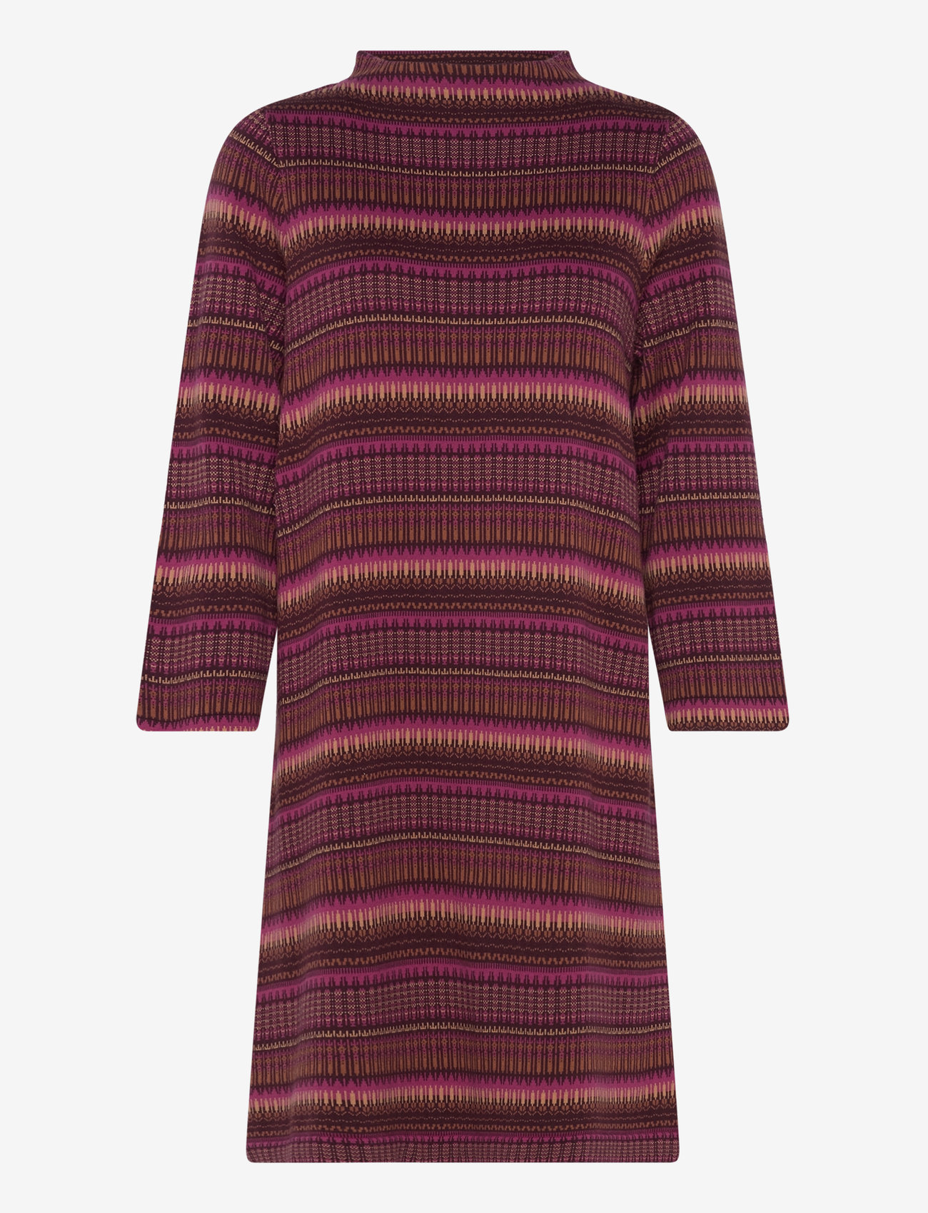 Jumperfabriken - Sunday LS Dress - knitted dresses - burgundy - 0