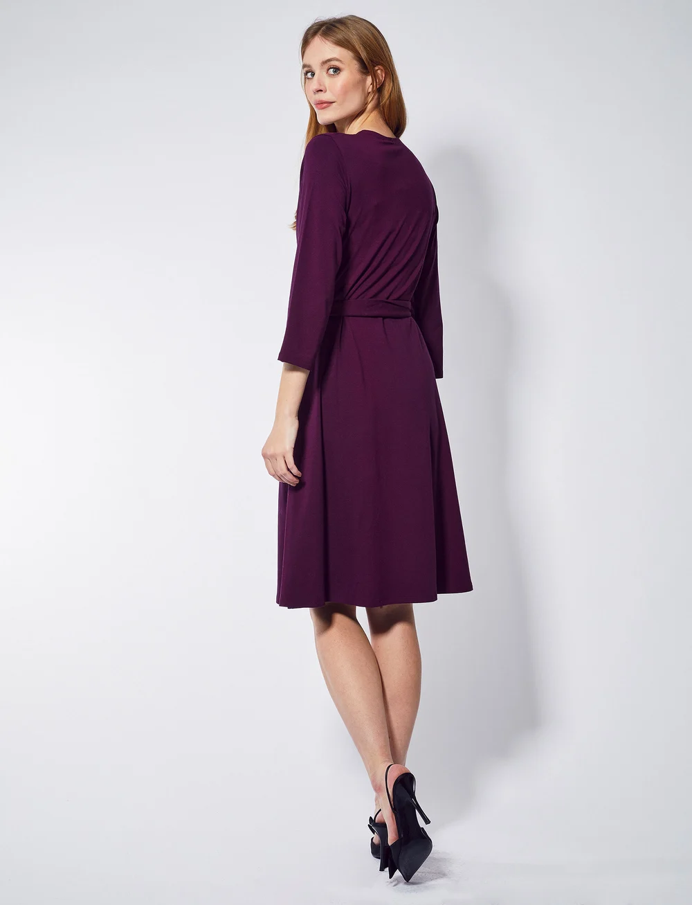 Jumperfabriken - Kate Dress - wickelkleider - burgundy - 4