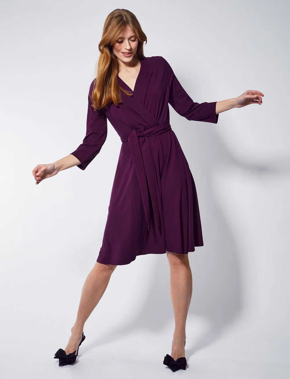 Jumperfabriken - Kate Dress - wickelkleider - burgundy - 5