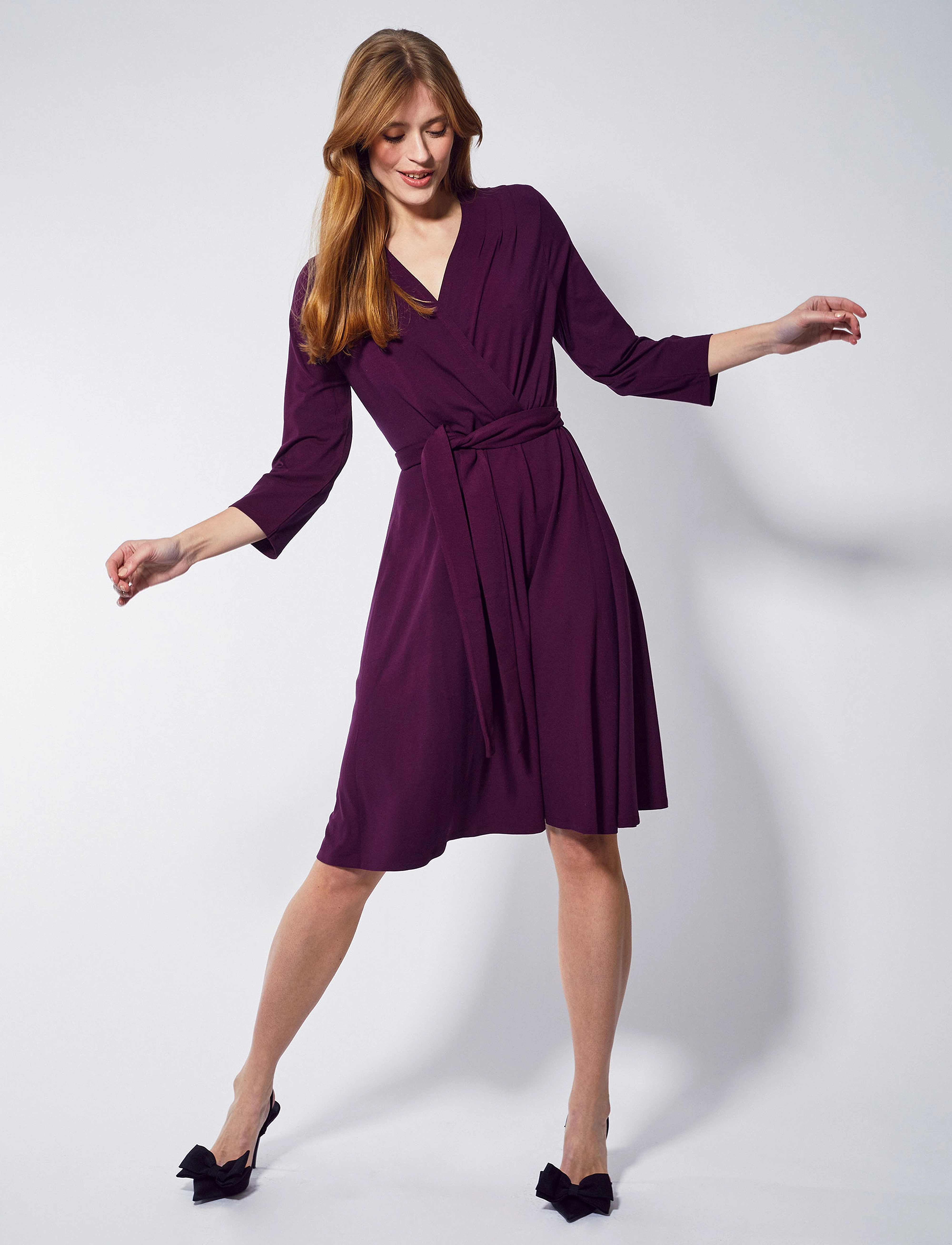 Jumperfabriken - Kate Dress - wikkeljurken - burgundy - 5