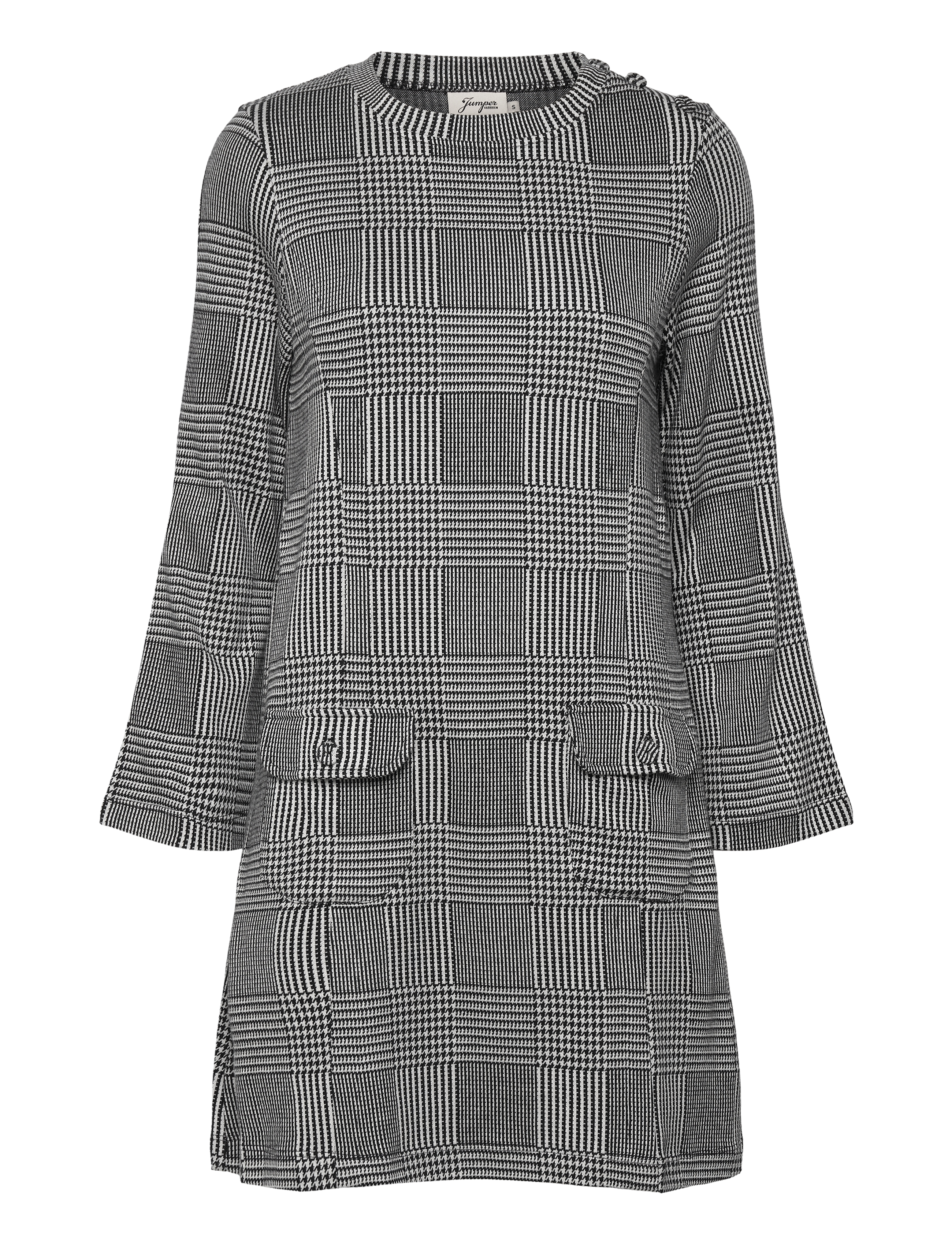 Jumperfabriken Janet Dress - Jumperfabriken - BLACK/WHITE / grey