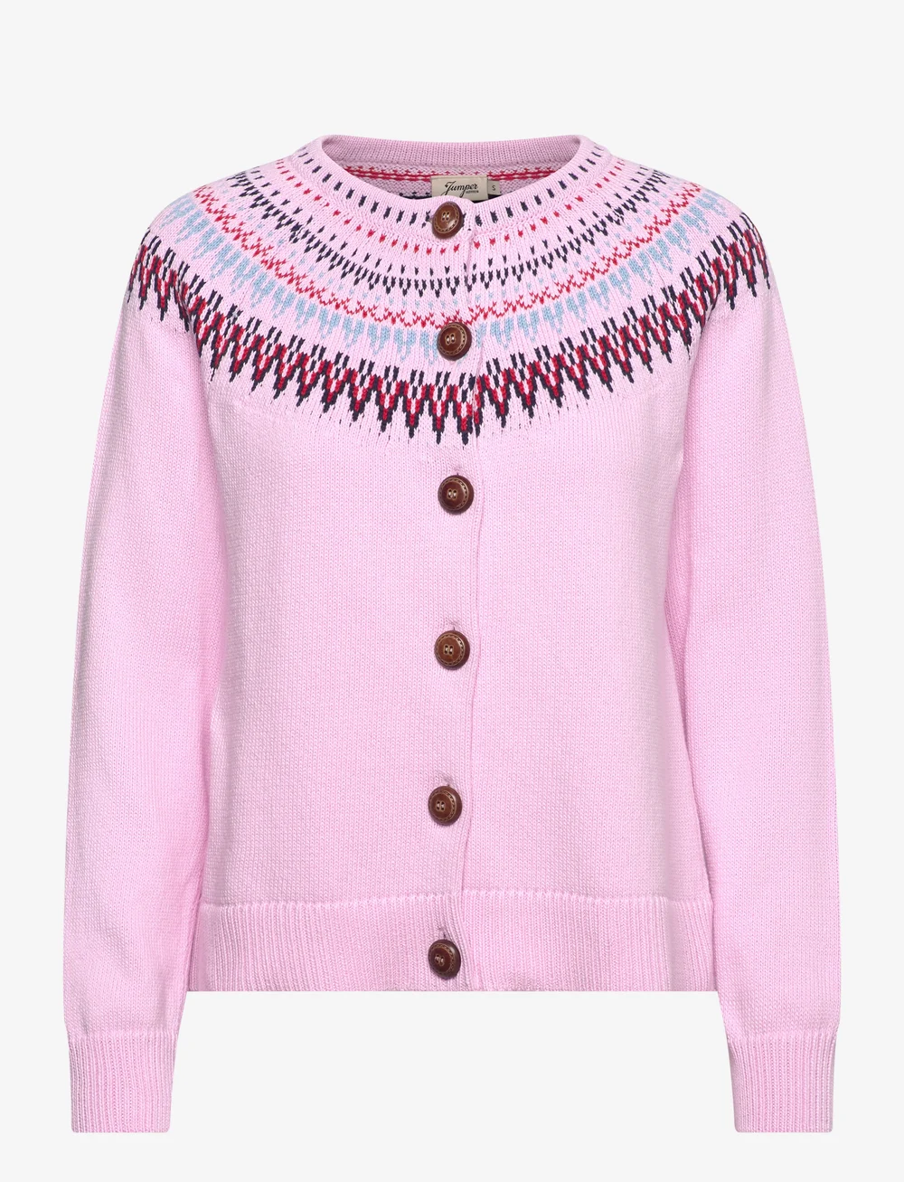 Jumperfabriken - Joelle Cotton Cardigan - koftor - pink - 1