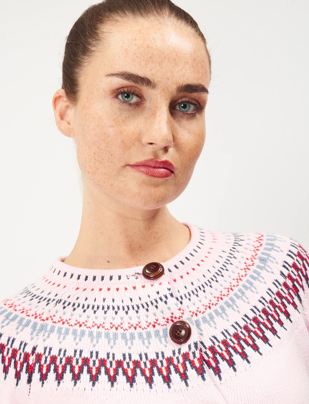 Jumperfabriken - Joelle Cotton Cardigan - koftor - pink - 3