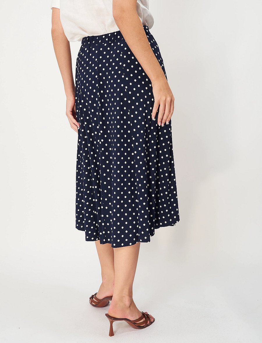 Jumperfabriken - Sunvi Dot Skirt - midi-röcke - blue - 3