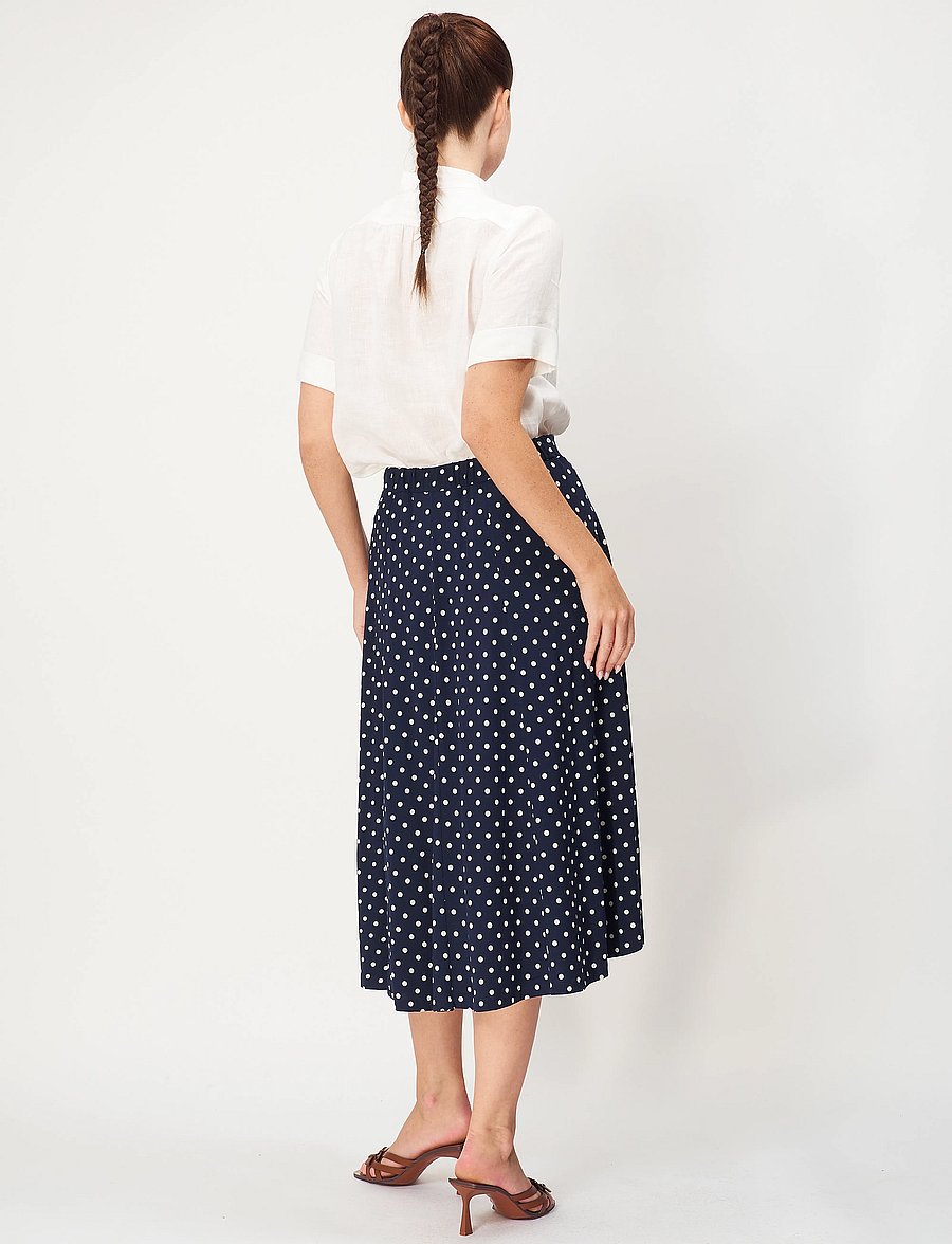 Jumperfabriken - Sunvi Dot Skirt - midi-röcke - blue - 5