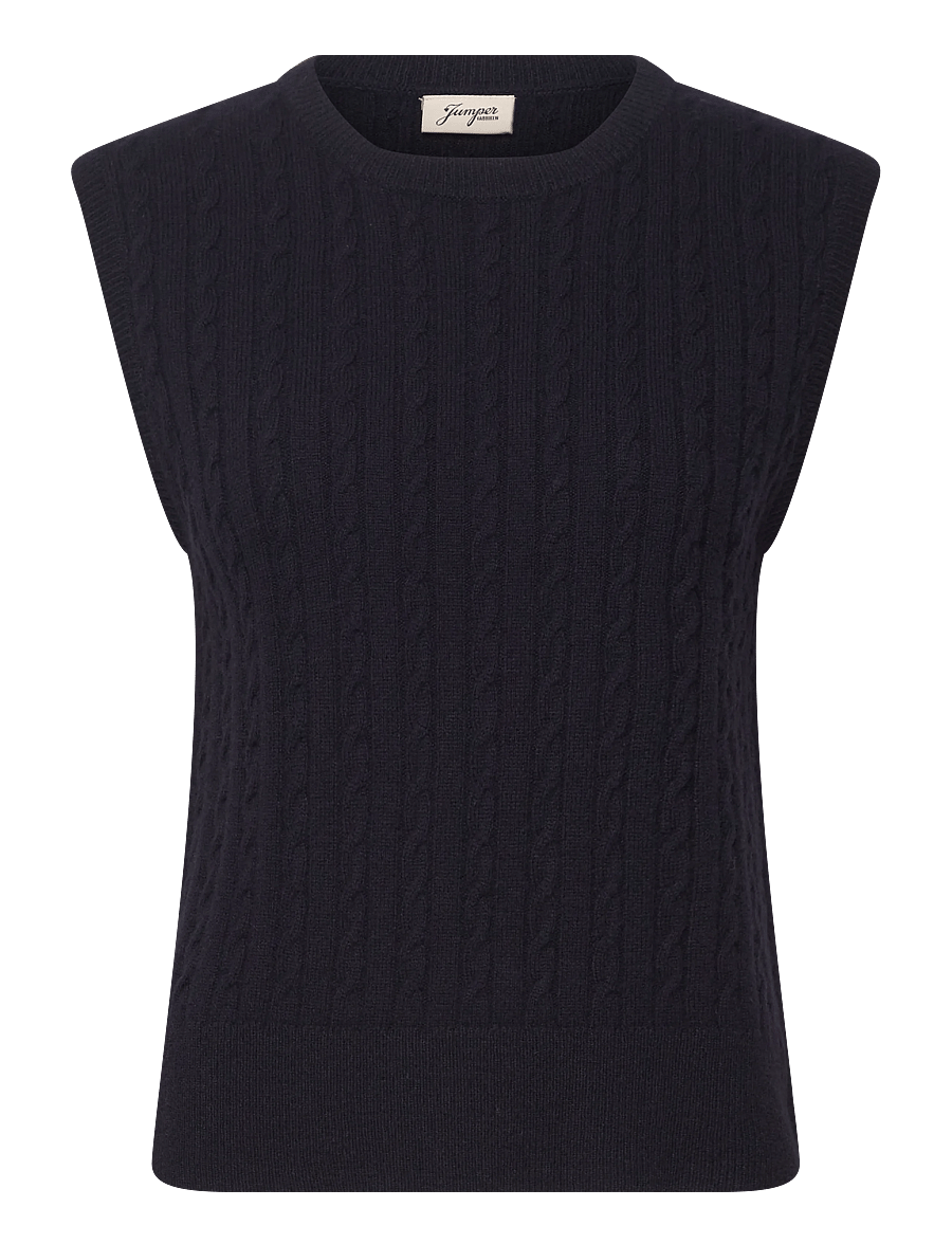 Jumperfabriken - Ria Vest - strikveste - navy - 1