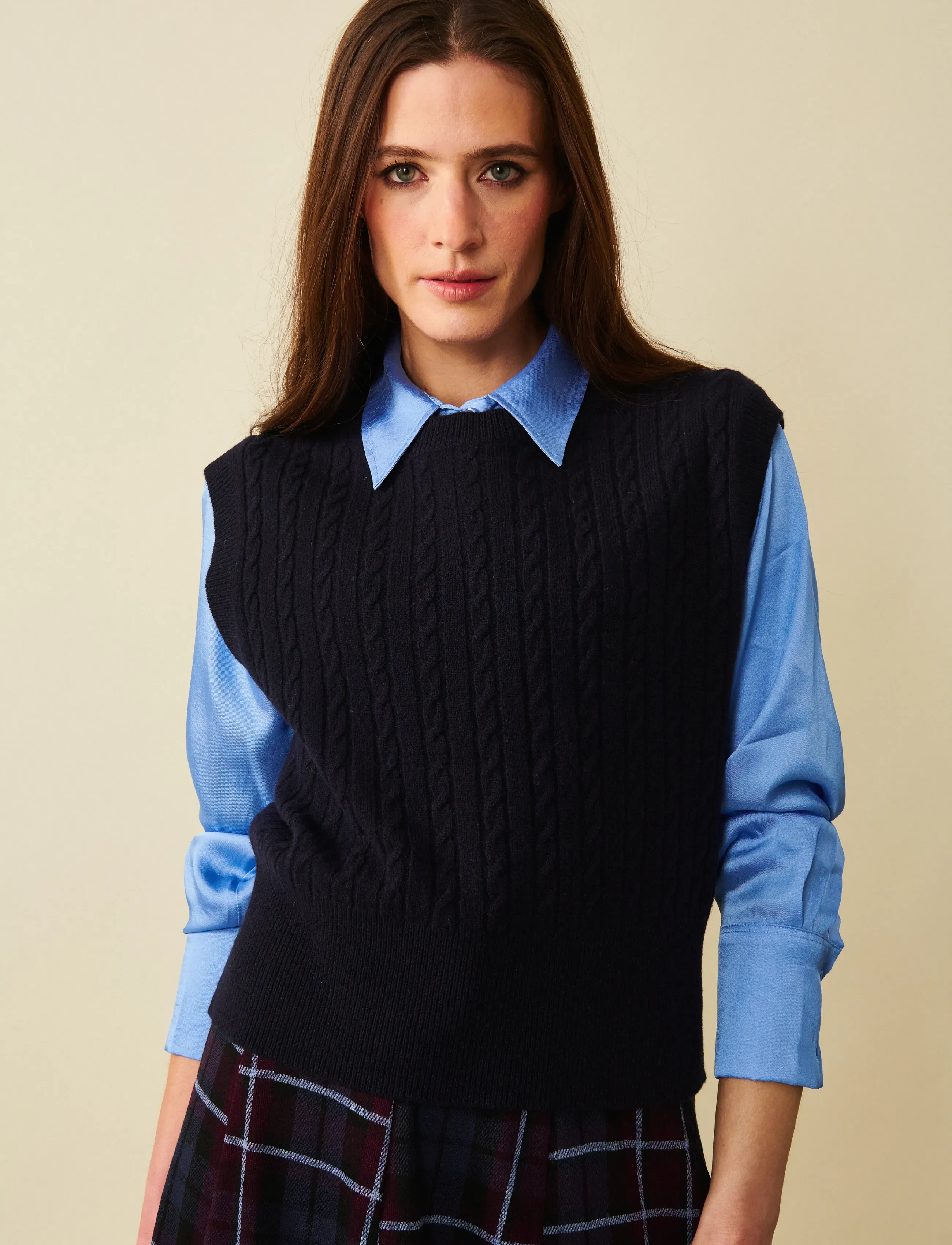 Jumperfabriken Ria Vest, XS, Black, Veste > Strikkede Veste, Dame