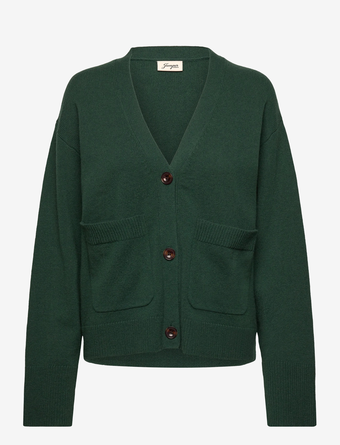 Jumperfabriken - Estrid cardigan - koftor - green - 1