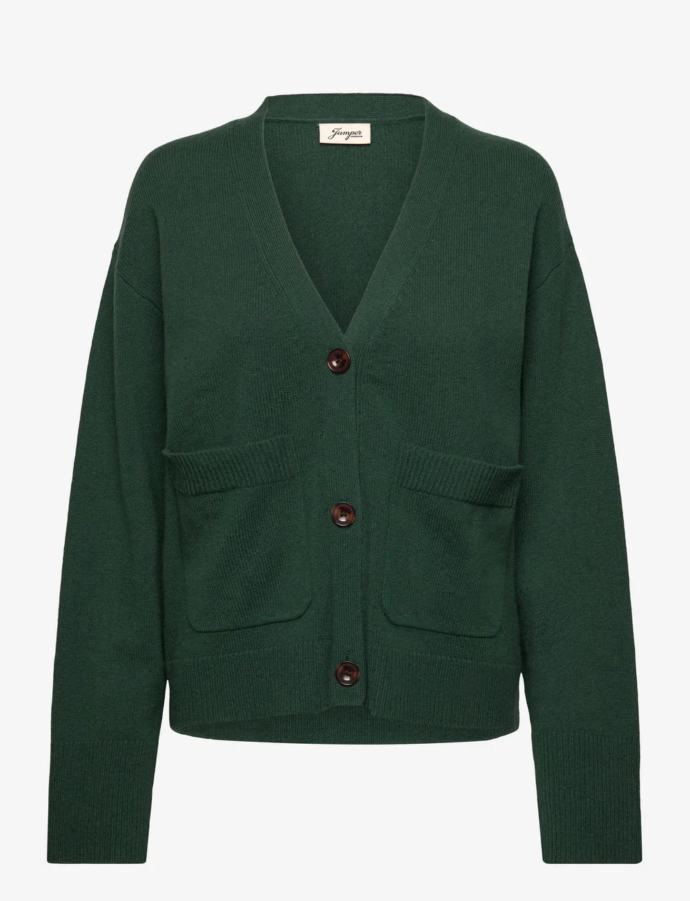 Jumperfabriken - Estrid cardigan - koftor - green - 1