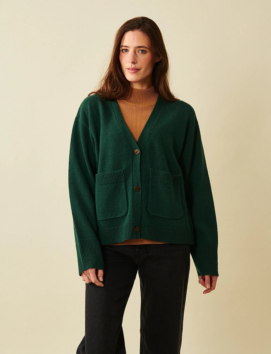 Jumperfabriken - Estrid cardigan - swetry rozpinane - green - 0