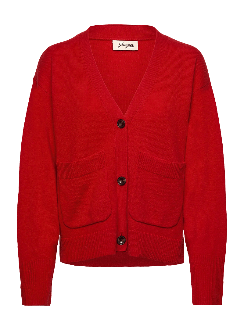 Jumperfabriken - Estrid cardigan - cardigans - red - 1