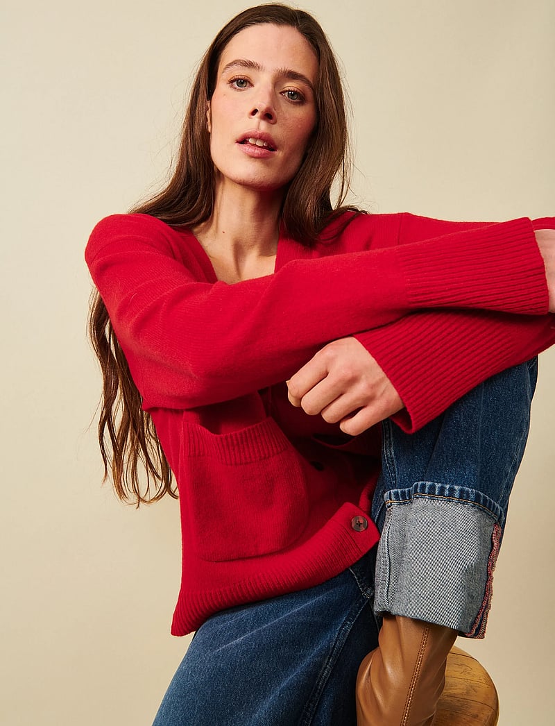 Jumperfabriken - Estrid cardigan - cardigans - red - 3