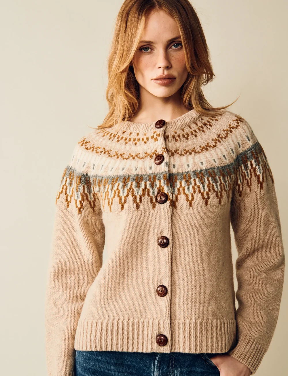 Jumperfabriken - Joelle Cardigan - cardigans - beige - 0