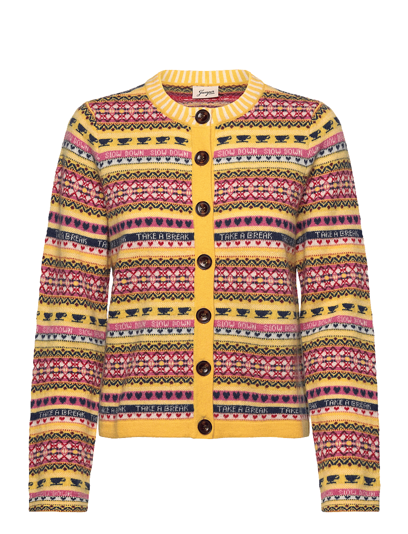 Jumperfabriken - AnnaLisa Cardigan - koftor - yellow - 1