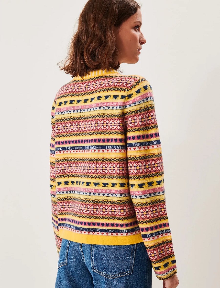 Jumperfabriken - AnnaLisa Cardigan - hnepptar peysur - yellow - 3