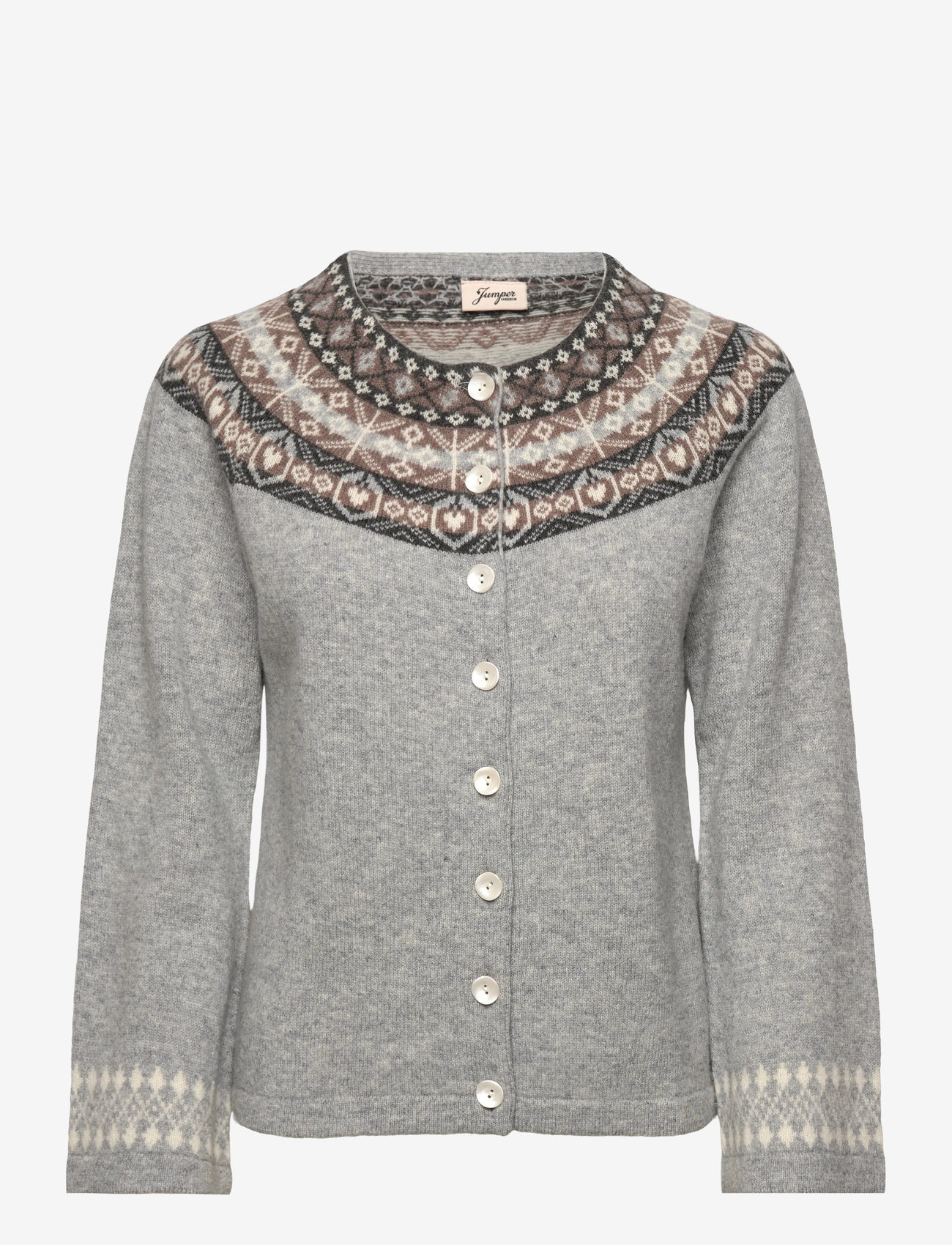 Jumperfabriken - Vendela cardigan - koftor - grey - 1
