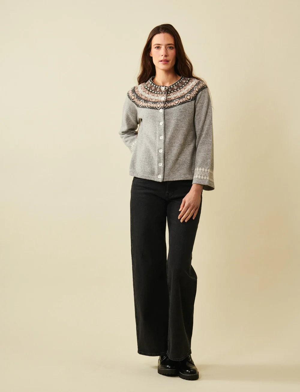 Jumperfabriken - Vendela cardigan - koftor - grey - 4